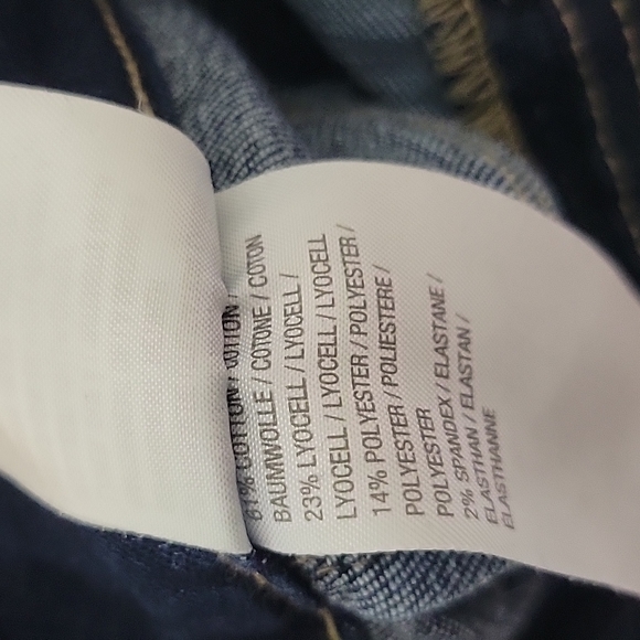 LOGO Lori Goldstein Skinny Leg High Rise Button Detail Dark Wash Jeans Size 4 - Picture 7 of 8